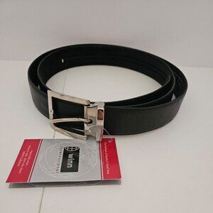 Winn International Cowhide "Faux Croc" Leather Money Black